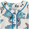 Disney Girls Lilo & Stitch All Over Print Baseball Jersey Mesh Button Down Shirt Ivory view 3