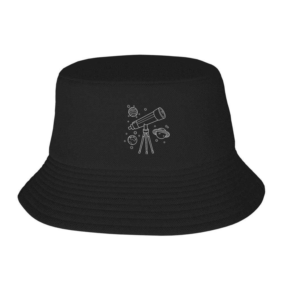 Astronomys Telescopes Bucket Hat for Women Men Black Summer Travel Hats Sun Beach Fishing Cap