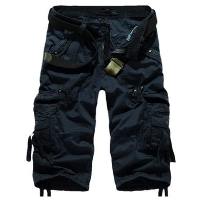 Vogrtcc Men's Casual Workout Military Shorts Multi-Pocket Calf-Length Short