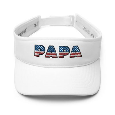 Papa Visor, Embroidered American Flag Visor hat, Grandpa hat, papa, Grandpa Gifts, Military, Army, Navy, Patriot