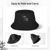 Sunflower Elephant Cute Bucket Hat for Women Men Black Summer Travel Hats Sun Beach Fishing Cap view 3