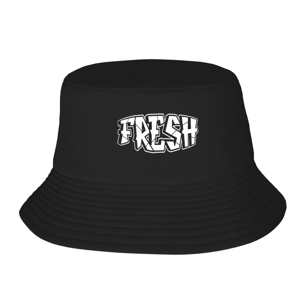Fresh Graffiti Bucket Hat for Women Men Black Summer Travel Hats Sun Beach Fishing Cap