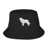 Great Pyrenees Dog Bucket Hat for Women Men Black Summer Travel Hats Sun Beach Fishing Cap view 1