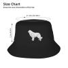 Great Pyrenees Dog Bucket Hat for Women Men Black Summer Travel Hats Sun Beach Fishing Cap view 4