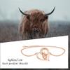 YAFEINI Highland Cow Bracelet 925 Sterling Silver Cow Heart Bracelet Jewelry Gifts for Women view 2