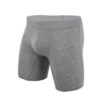 Maiyifu-GJ Men's Solid Colour Cool Underwear Moisture-Wicking Stretch Boxer Briefs Cotton Sports Trunks (Gray 1PC,Large)
