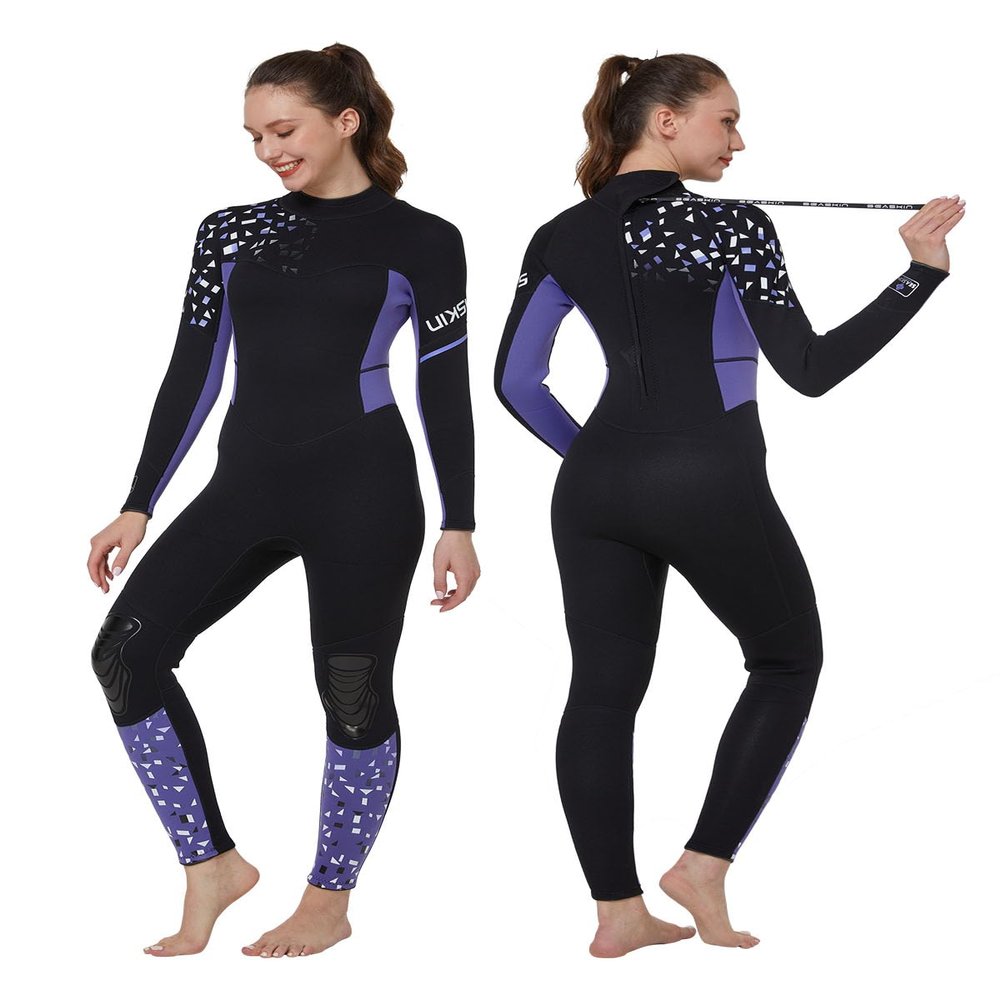Seaskin Full Wetsuits for Men Womens 3mm Back Zip