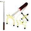 Pumtus Retractable Billiards Cue Bridge, Snooker Pool Cue Bridge Stick, Billiards Cue Rest with 3 Pieces Removable Brass Bridge Head, Billiards Table Accessories for Pool Table, Game, Competition view 1