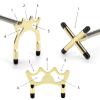 Pumtus Retractable Billiards Cue Bridge, Snooker Pool Cue Bridge Stick, Billiards Cue Rest with 3 Pieces Removable Brass Bridge Head, Billiards Table Accessories for Pool Table, Game, Competition view 3