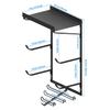 Yoga Mat Holder Wall Mount Storage Shelf Black & Hooks for Resistance Bands view 3