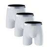 Maiyifu-GJ Men's Modal Solid Colour Underwear Sports Breathable Trunks Fitness Stretch Boxer Briefs (White 3PC,X-Large) view 1