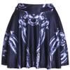 Sister Amy Women's Pleated Elastic Waist Band Flared Printed Midi Skater Bown US 5XL view 1