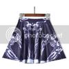 Sister Amy Women's Pleated Elastic Waist Band Flared Printed Midi Skater Bown US 5XL view 3