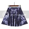 Sister Amy Women's Pleated Elastic Waist Band Flared Printed Midi Skater Bown US 5XL view 4