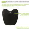 Champion Sports Umbire Exterior Body Chest Protector Pad, Black & Adult Extended Throat Guard Baseball Mask for Umpires and Catchers, Black view 3