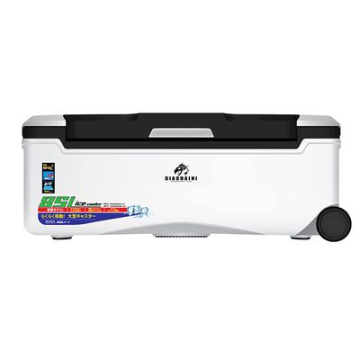Portable,Insulated Fishing Box with Sitting Feature and Large Capacity - Conveniently Designed for Portability,Durability,Insulation,and Ample Space. (70L, Black+White)