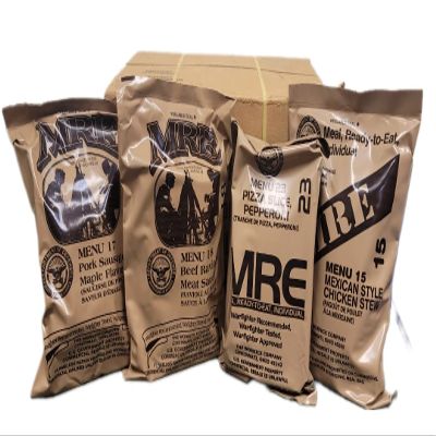 2024 MREs (Meals Ready-to-Eat) Genuine U.S. Military Surplus Assorted Flavor (4-Pack), Emergency Meals, Military Grade, Hunting, Camping, Fishing, Prepper supplies and Survivalism ready