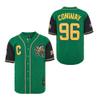D-5 Mighty Ducks Baseball Jersey #96 Conway #99 Banks Jersey,Movie Baseball Jersey for Men(96 Green-Black,XXX-Large) view 1