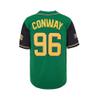 D-5 Mighty Ducks Baseball Jersey #96 Conway #99 Banks Jersey,Movie Baseball Jersey for Men(96 Green-Black,XXX-Large) view 3
