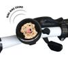 WIRESTER Black Aluminum Round Bike Bell, Classic Ring Bicycle Bell, Bike Accessories Bell Ring for Adults Kids Girls Boys - Cute Winking Golden Retriever Dog view 3