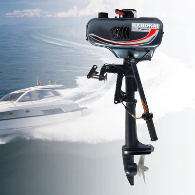 2 Stroke 3.5 HP Outboard Motor Heavy Duty Boat Engine,Fishing Boat Engine Water Cooled CDI System 40cm Short Shaft 10km/h 2500W