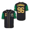 D-5 Mighty Ducks Baseball Jersey #96 Conway #99 Banks Jersey,Movie Baseball Jersey for Men(96 Black-Green,X-Large) view 1