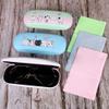 ADBGV 3Pcs Cute Cartoon Hard Shell Eyeglasses Cases Protective Case with Glasses Cloth Storage Box Eyewear Retainer Holder for Girl Teen view 2