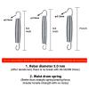 leskep 24pcs Trampoline Springs 7inch, Heavy Duty Stainless Steel Replacement Springs Includes Tool and Gloves, Universal Trampolines Accessories view 3