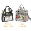 J.CARP Clear Lunch Tote Heavy Duty Stadium Bag Approved Durable Crossbody for Sports Events Concerts Work College (Large 13 x 7 x 12in, Black) view 3