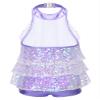 Yruioon Girls Sparkly Sequins Latin Jazz Dance Dress Leotard Modern Ballet Salsa Rumba Stage Performance Costume Lavender 4 Years view 4