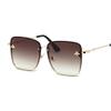 FARRJO Sunglasses Eyewear Women's Eyewear 2023 Women's Fashion Unisex Sunglasses Sunglasses Eyewear Ladies Women's Eyewear (Color : Gold Gray) view 4