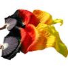 Pulcykp Silky Belly Dance Fans 1 Pc Handmade Dance Long Fan Chinese Dance Fans Multicolor view 4