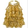 Yruioon Girls Sparkly Sequins Latin Jazz Dance Dress Leotard Modern Ballet Salsa Rumba Stage Performance Costume Gold 12 Years view 1