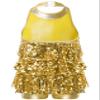 Yruioon Girls Sparkly Sequins Latin Jazz Dance Dress Leotard Modern Ballet Salsa Rumba Stage Performance Costume Gold 12 Years view 3