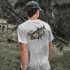 Palmyth Men's Fishing Shirt Short Sleeve Sun Protection UV UPF 50+ SPF T-Shirt (Grey/Striped Bass, 4XL) view 3
