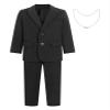 Duoremi Boys Gentleman Outfit Sets Long Sleeve Blazer Jacket Trousers Set Formal Suit Clothing Set Black 3-4 Years view 1