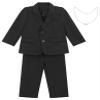 Duoremi Boys Gentleman Outfit Sets Long Sleeve Blazer Jacket Trousers Set Formal Suit Clothing Set Black 3-4 Years view 4