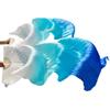 Kids Women Belly Dancing Fan Veils Gradient Color Dancer Practice Imitation Silk Fan 1Pair/1Pc Long view 3