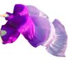 Kids Women Belly Dancing Fan Veils Gradient Color Dancer Practice Imitation Silk Fan 1Pair/1Pc Long view 4