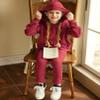Arshiner Girl's Sweaters Set 2 Piece Outfits Knit Pants Set Cute Pullover Sweatshirt and Sweatpants Girls Clothes Set view 4
