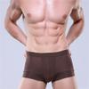 Maiyifu-GJ Men's Ice Silk Four-Corner Cut Underwear Athletic Quick-Dry Boxer Briefs Workout Breathable Trunks (Coffee 5PC,Large) view 2