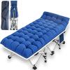 GETOVIN Camping Cot with Comfortable Mattress Cots for Sleeping Folding Cot Heavy Duty as Guest Bed with Carry Bag for Adults Home Camping Nap Vacation Outdoor view 1