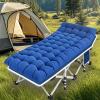 GETOVIN Camping Cot with Comfortable Mattress Cots for Sleeping Folding Cot Heavy Duty as Guest Bed with Carry Bag for Adults Home Camping Nap Vacation Outdoor view 2