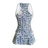 Sexy Tankini Swimsuits with Skirt O-Ring String Tankinis 2 Piece Swimwear Color Block Bathing Suits for Women White view 3