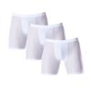 Maiyifu-GJ Men's Athletic Anti-Chafing Trunks Ice Silk Breathable Underwear Sports Mesh Boxer Briefs (White 3PC,3X-Large)