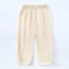 ZFTTZYMX Unisex Kids Cotton Linen Long Pants 3Packs Boys Girls Summer Elastic Waist Sweatpants Pull On Trousers view 4