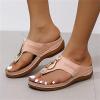 Ladmiple Flip Flops For Women With Arch Support Women Casual Summer Sandals with Arch Support Flip Flops Platforms Wedge Sandals Beach Leather Womens Shoes Walking view 2