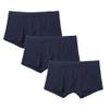 Men's Modal Low Waist Underwear Solid Color Stretch Trunks Breathable Comfortable Boxer Shorts (Blue 3PC,Medium) view 1