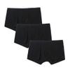 Maiyifu-GJ Men's Modal Low Waist Underwear Solid Color Stretch Trunks Breathable Comfortable Boxer Shorts (Black 3PC,Large) view 1