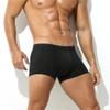 Maiyifu-GJ Men's Modal Low Waist Underwear Solid Color Stretch Trunks Breathable Comfortable Boxer Shorts (Black 3PC,Large) view 2